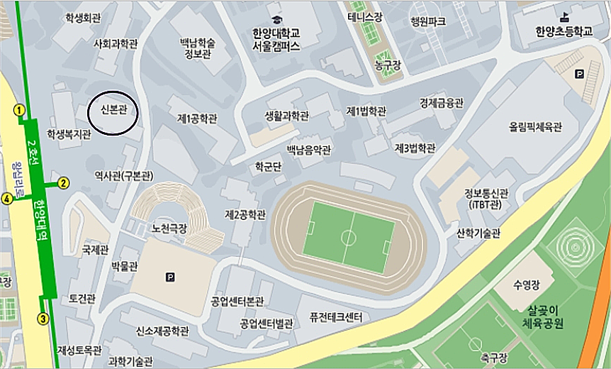 서울캠퍼스 : 관리처 캠퍼스안전팀 신본관 110호